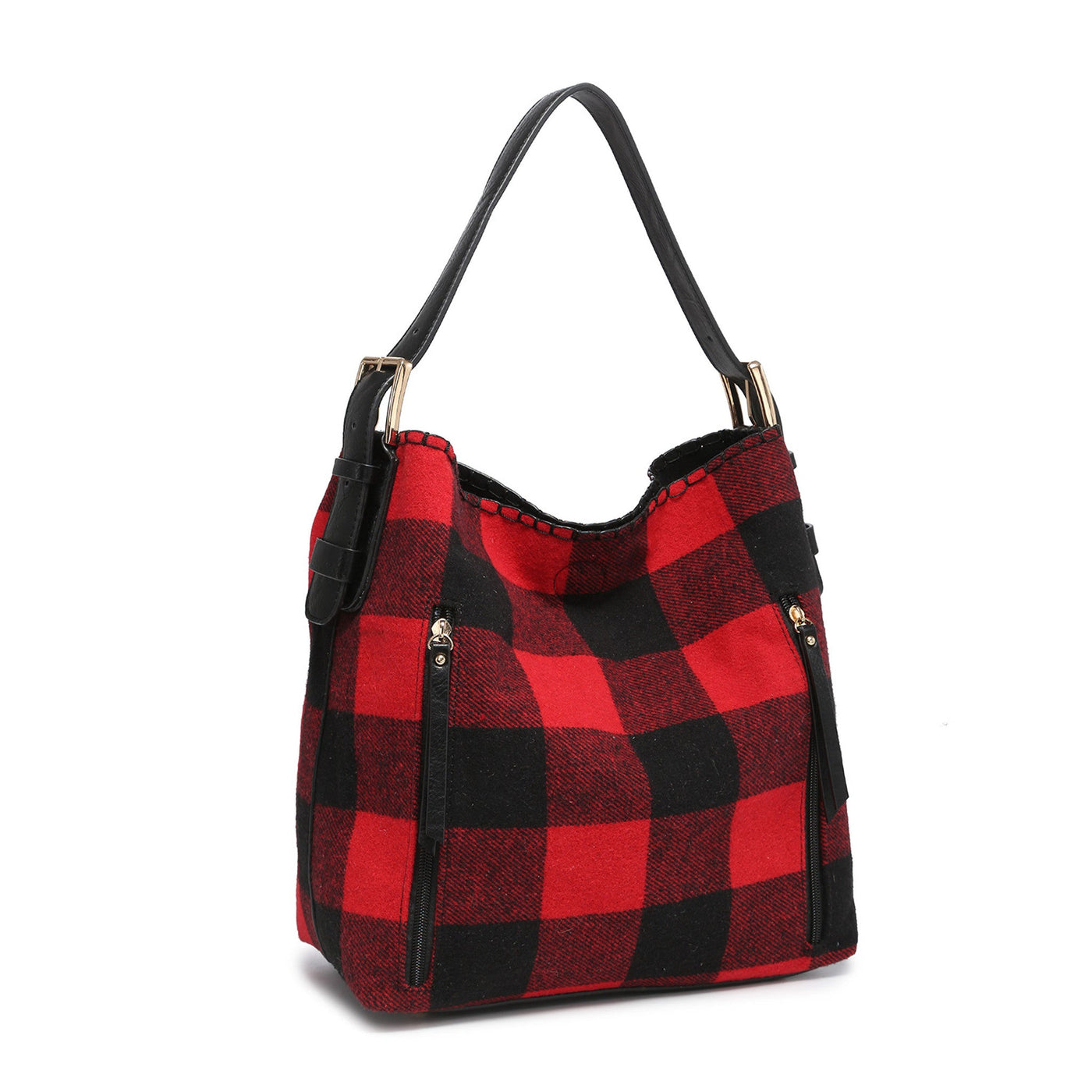 M1816APLD Alexa Plaid 2-in-1 Hobo Bag w/Dual Accessory Compartments