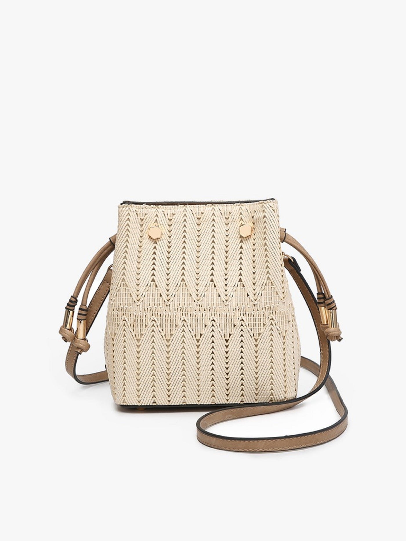 M1995WVHER Rain Woven Herringbone Mini Bucket Bag