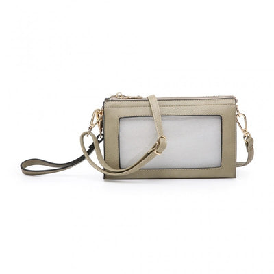 M2002 3 Compartment crossbody w/ Clear Phone Window