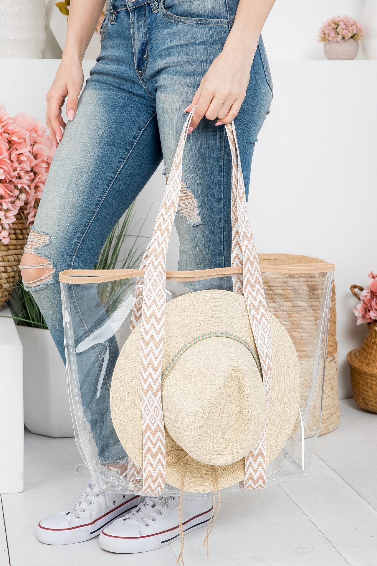 MB0193 Hat Carrying Clear Tote Bag