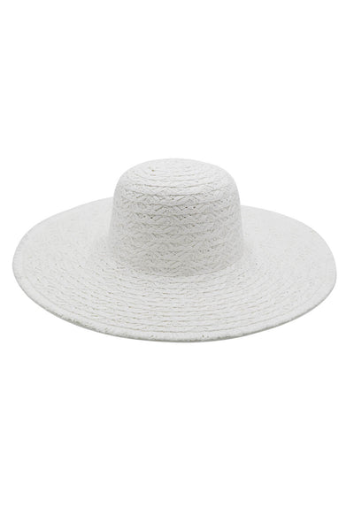 MH0095 Floppy Straw Sun Hat with Frayed Edges