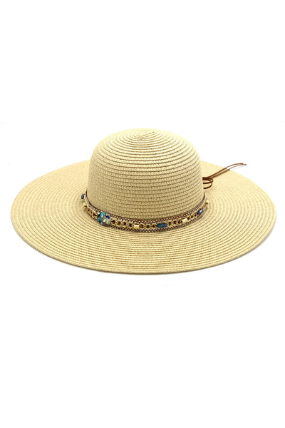 MH0103 Multi Beaded Band Floppy Hat