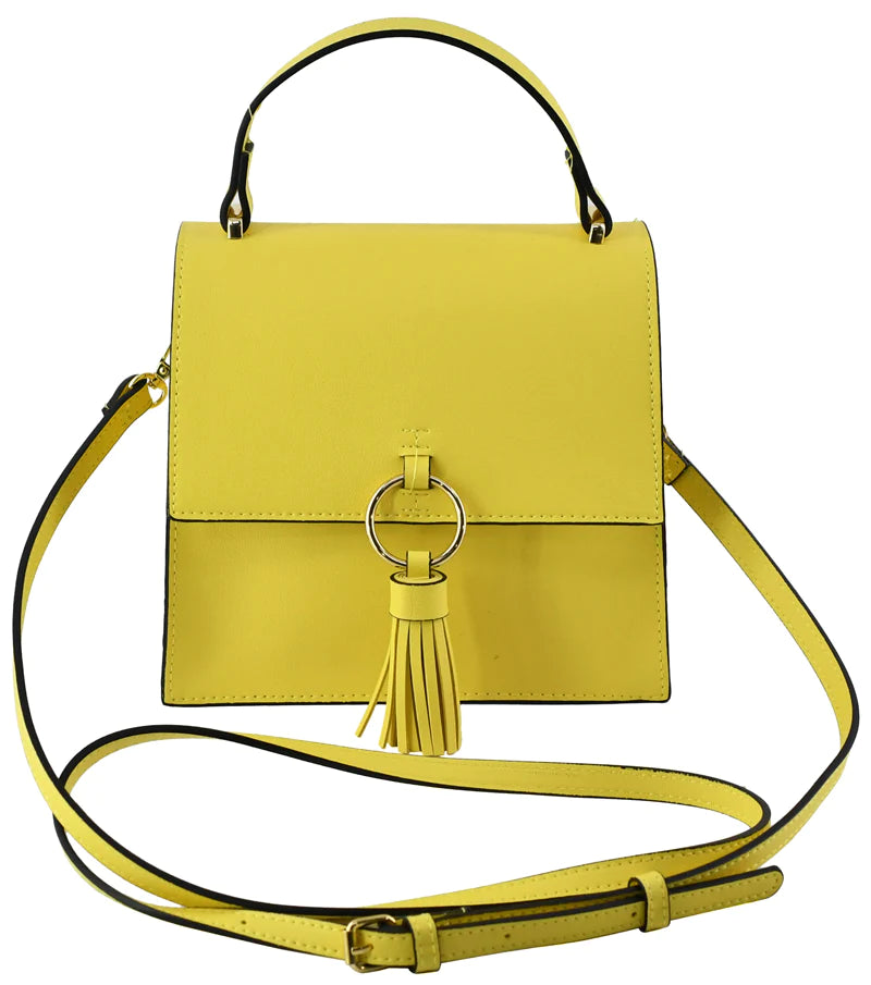 PB704 Fashion Ring Tassel Flap Crossbody Satchel Bag