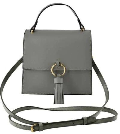 PB704 Fashion Ring Tassel Flap Crossbody Satchel Bag