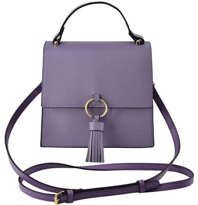 PB704 Fashion Ring Tassel Flap Crossbody Satchel Bag