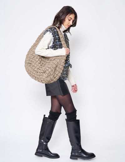 QBS320125 Cora Quilted Puffer Tote