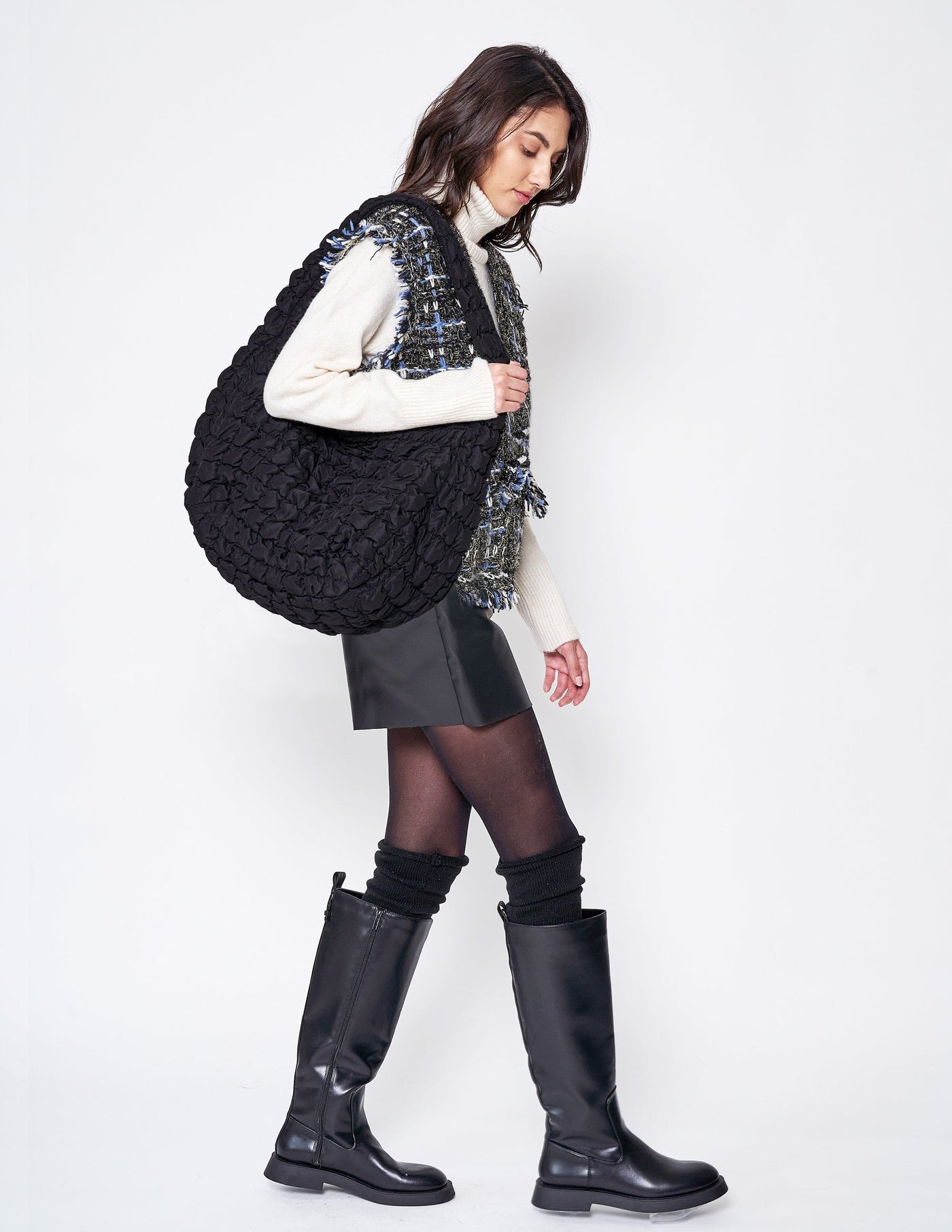 QBS320125 Cora Quilted Puffer Tote