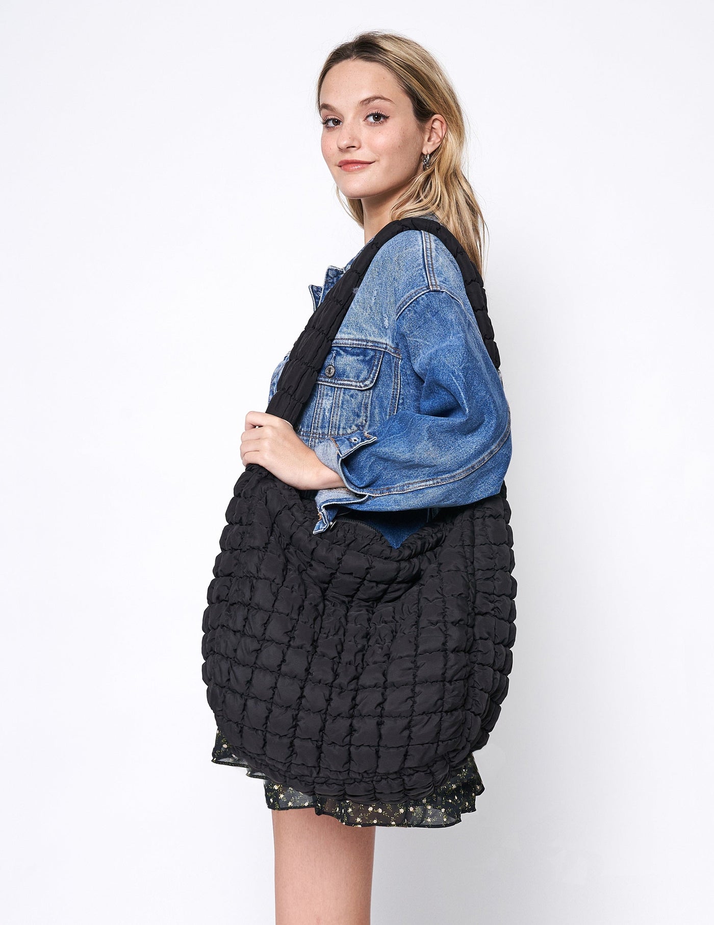 QBS320125 Cora Quilted Puffer Tote