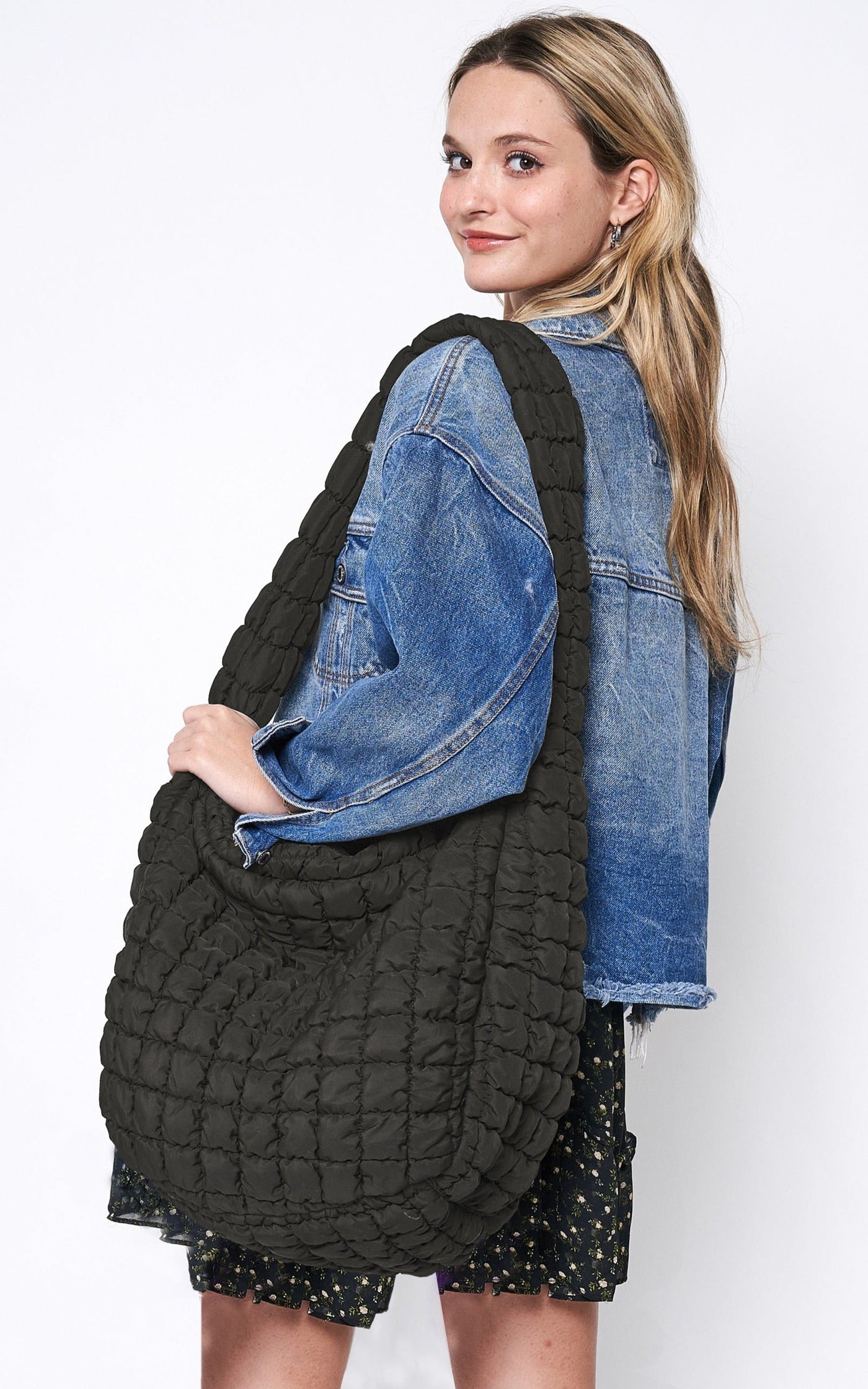 QBS320125 Cora Quilted Puffer Tote