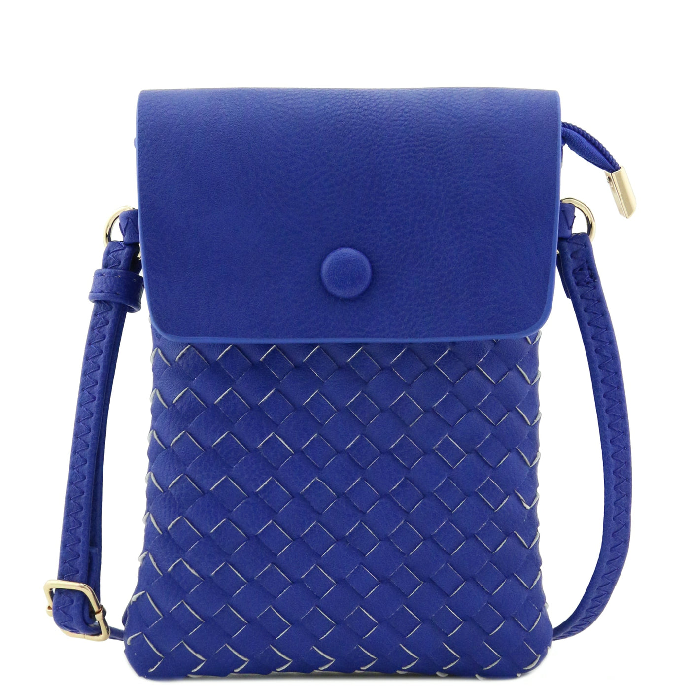 WU115 Wanda Woven Flapover Crossbody Bag Cell Phone Purse