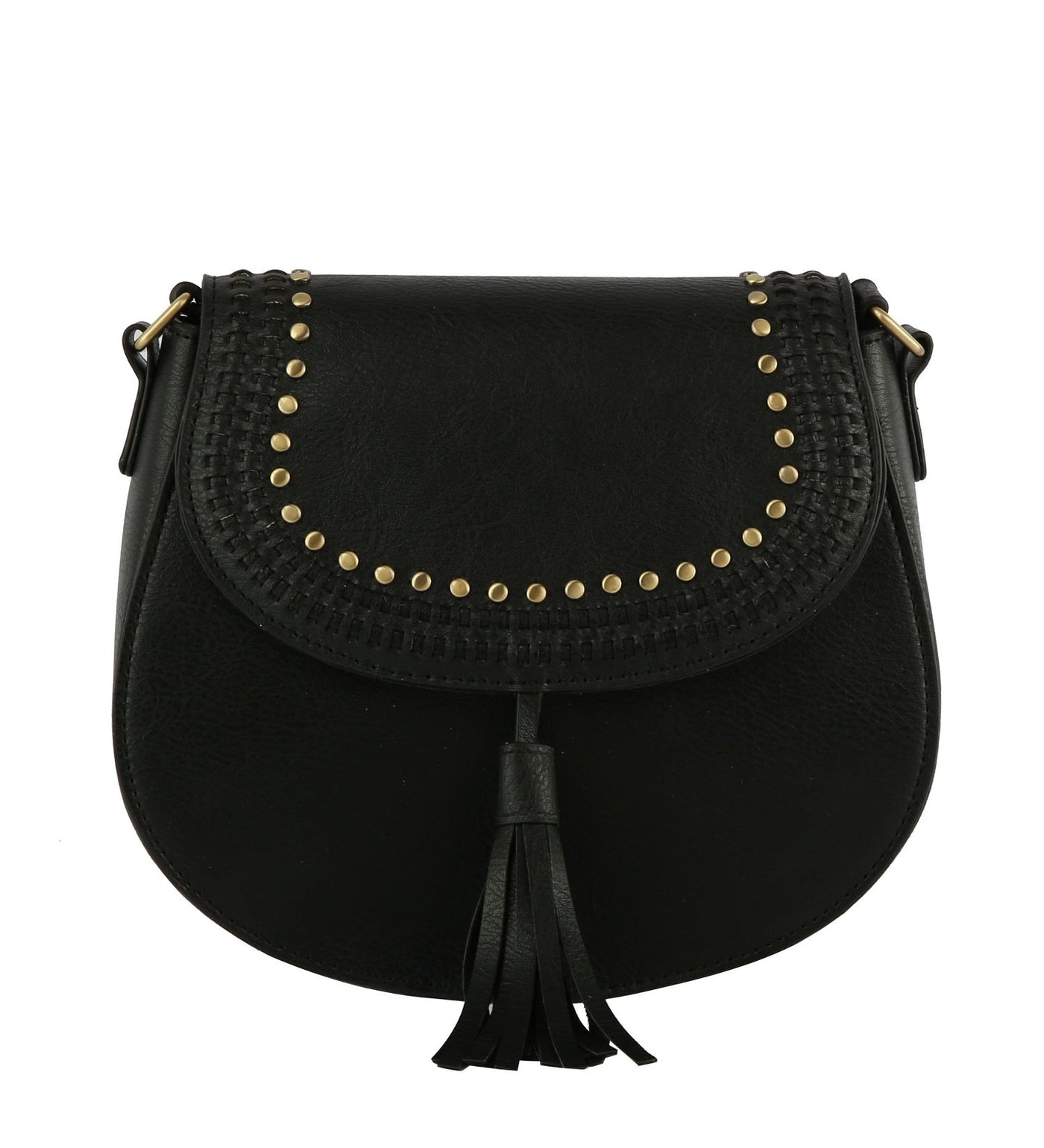 TDM0033 Stud Accent Crossbody w/ Tassel