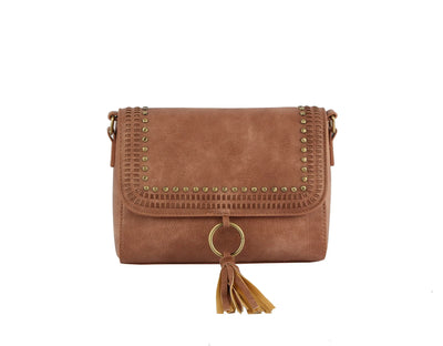 TDM0034 Studded Tassel Crossbody