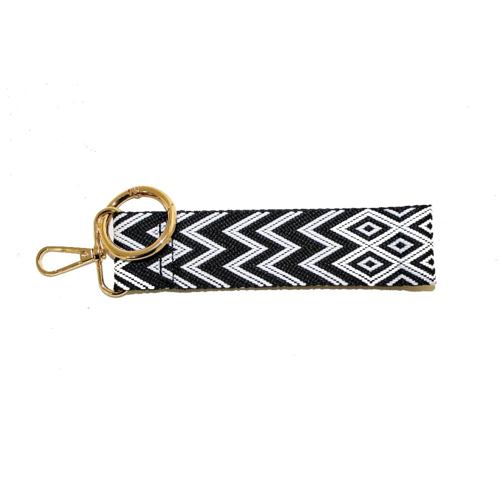 TG10268 Herringbone Patterned Wristband Keychain