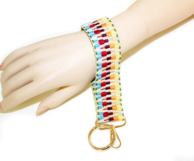 TG10272 Color Patterned Wristband Keychain