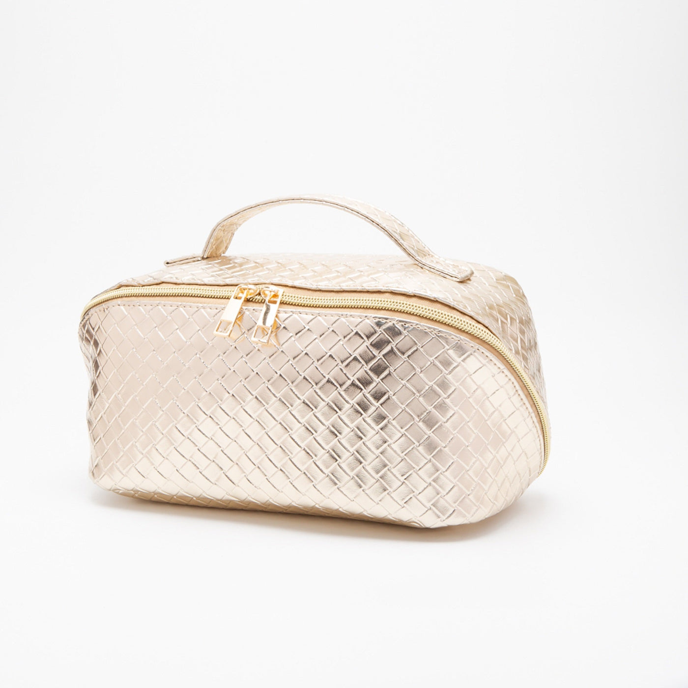 TG10541 Trixie Woven Leather Makeup/Toiletry Bag