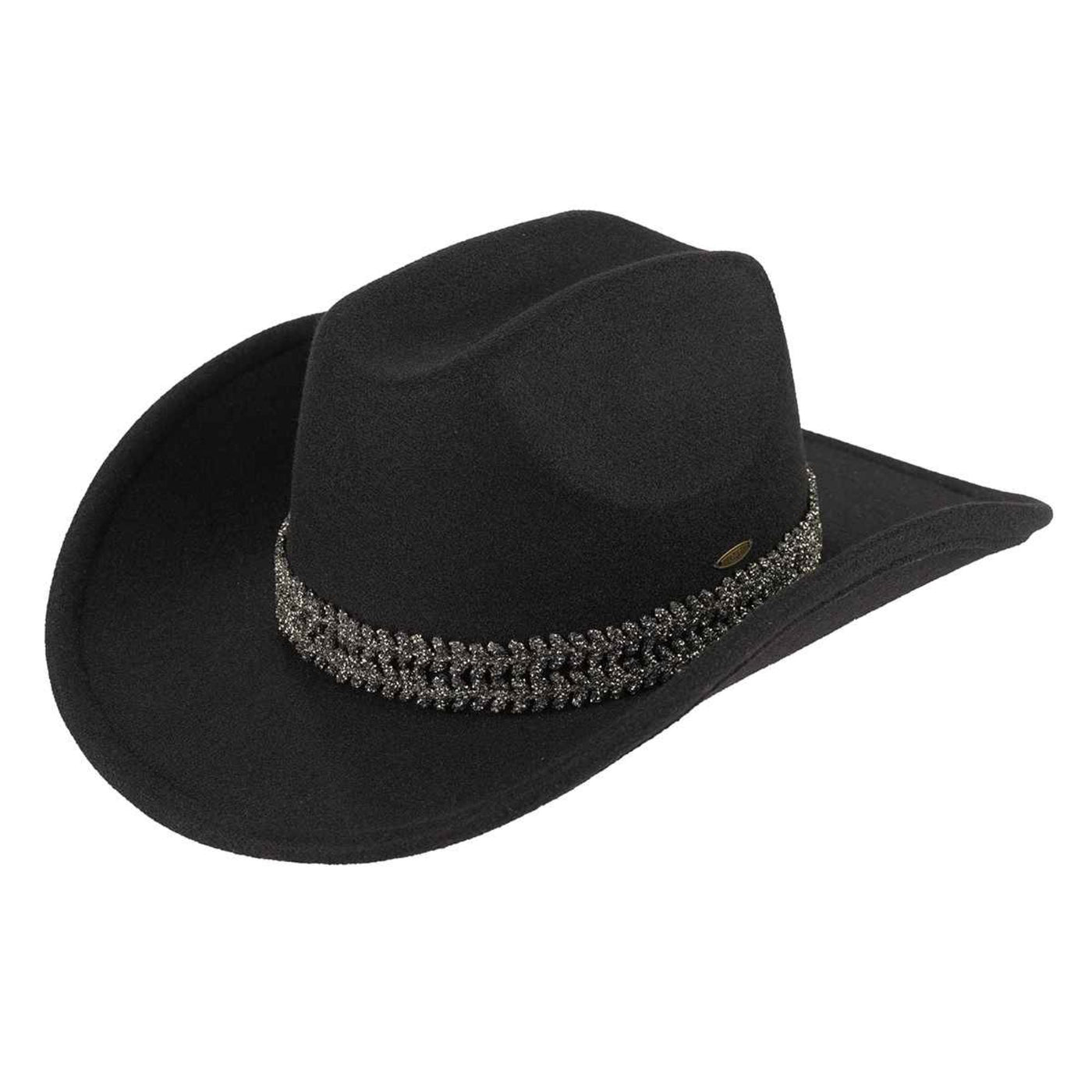 VCC0075 Maggie Cowboy Hat With Glitter Band