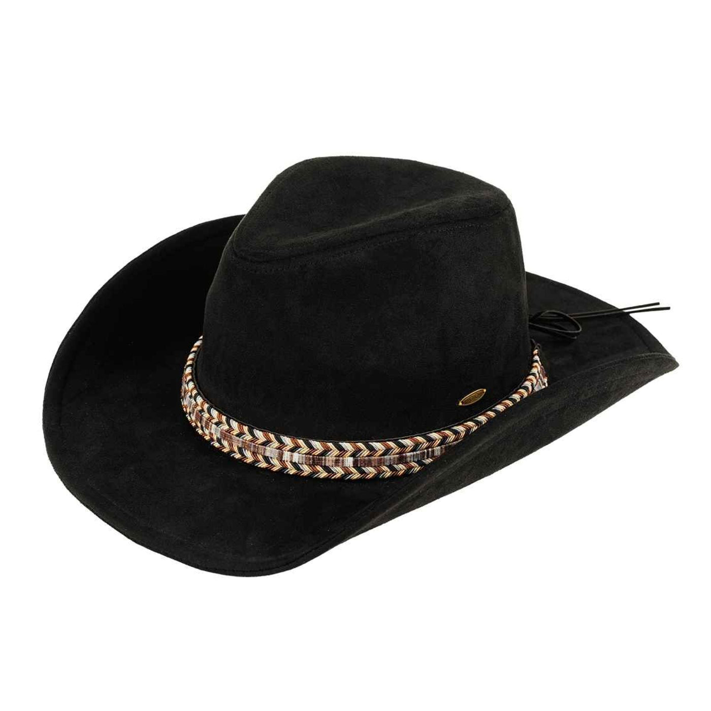 VCC0077 Anastasia Suede Cowboy Hat With Multi Thread Trim