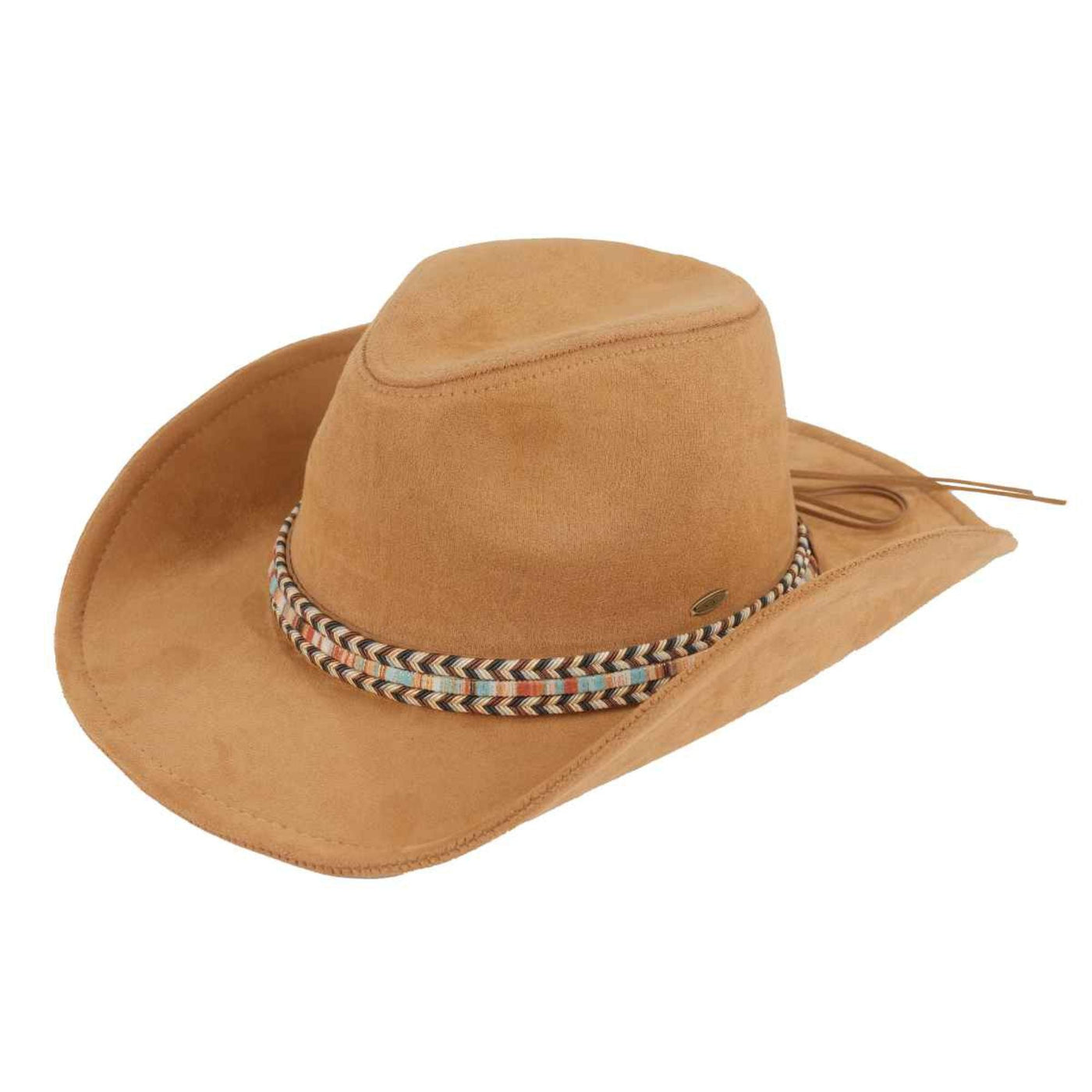 VCC0077 Anastasia Suede Cowboy Hat With Multi Thread Trim