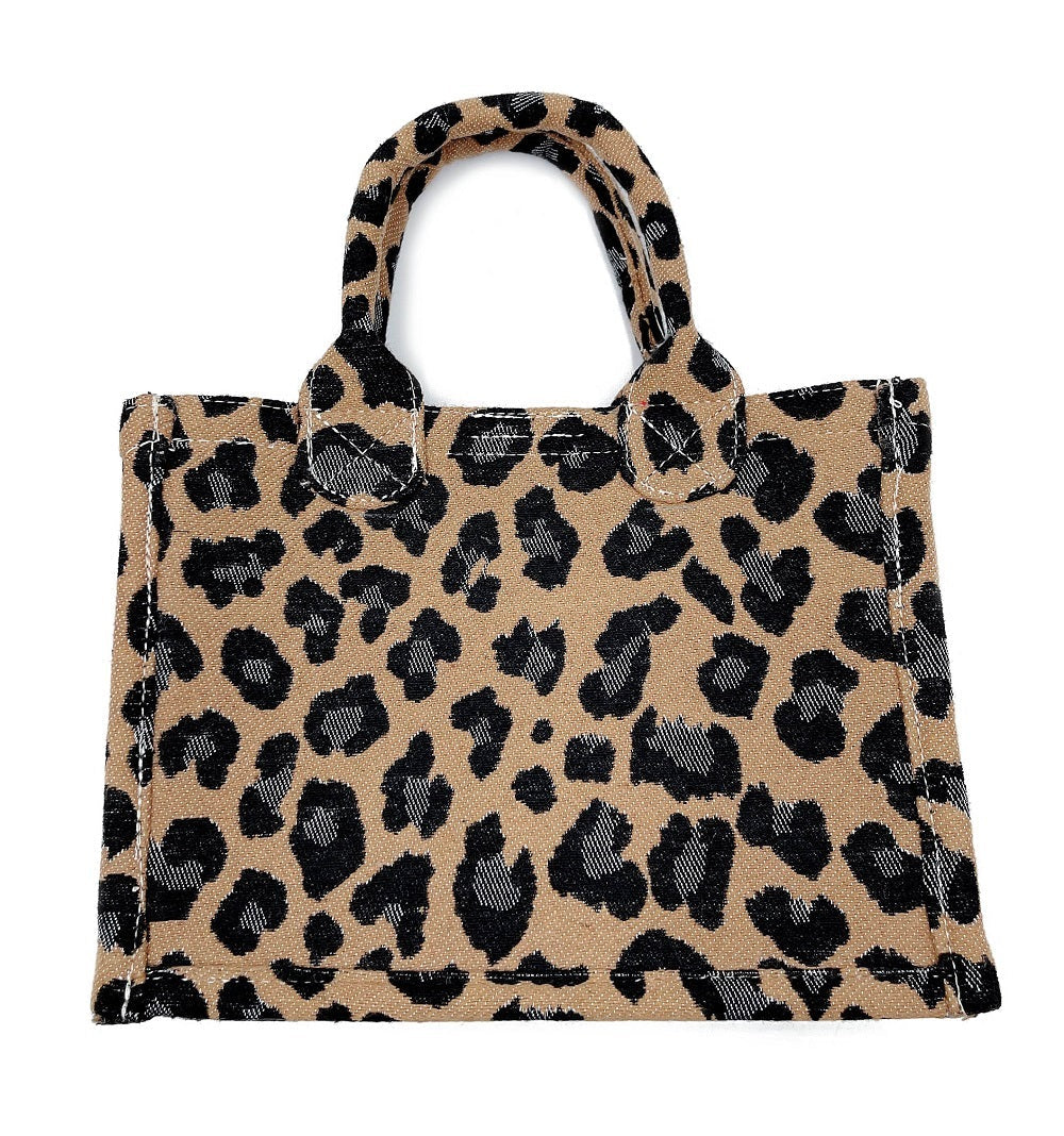 WBT210206 Leopard Print Mini Tote/Crossbody Bag