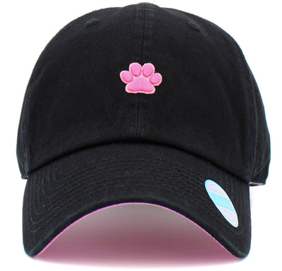 WKB004 Paw Print Embroidery Hat Baseball Cap