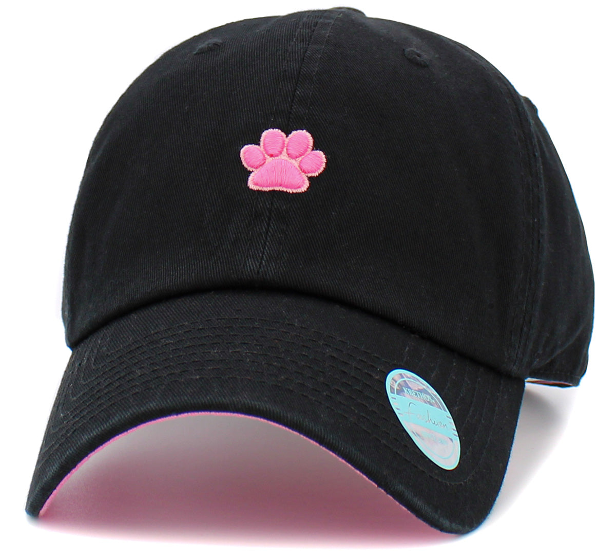 WKB004 Paw Print Embroidery Hat Baseball Cap