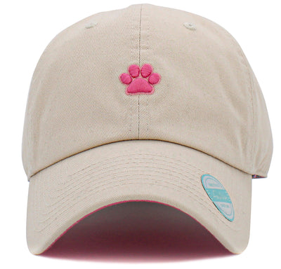 WKB004 Paw Print Embroidery Hat Baseball Cap