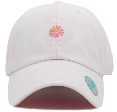 WKB006 Daisy Print Embroidery Hat Baseball Cap