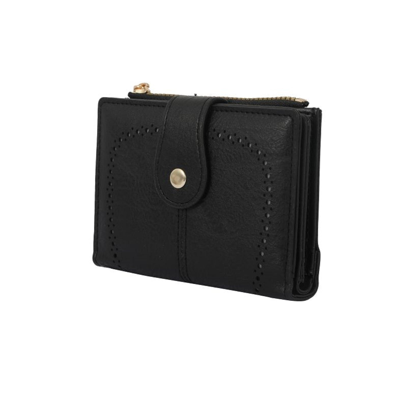 YX25766 Lena Vegan Leather Laser Cut Out Detail Wallet