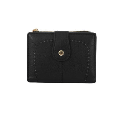 YX25766 Lena Vegan Leather Laser Cut Out Detail Wallet