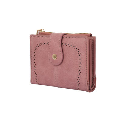 YX25766 Lena Vegan Leather Laser Cut Out Detail Wallet