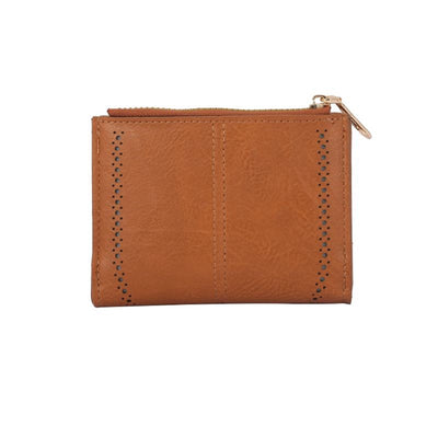 YX25766 Lena Vegan Leather Laser Cut Out Detail Wallet