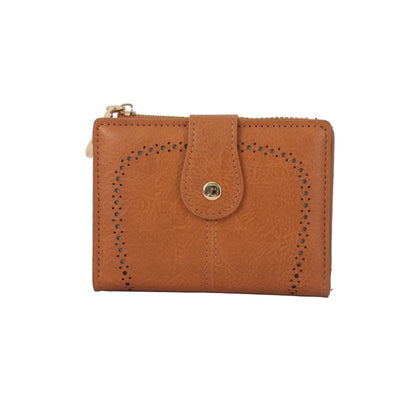 YX25766 Lena Vegan Leather Laser Cut Out Detail Wallet