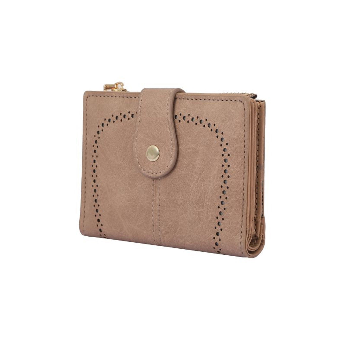 YX25766 Lena Vegan Leather Laser Cut Out Detail Wallet