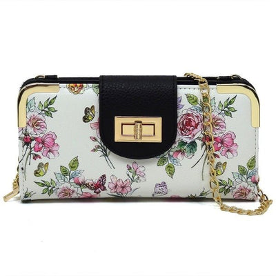 AD041 Turn Lock Crossbody Wallet - Honeytote