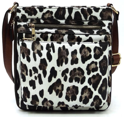 AD1238 Front Zippered Crossbody Bag - Honeytote