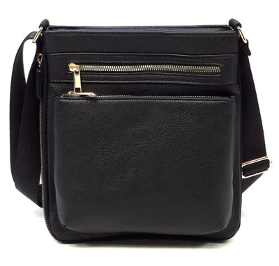 AD1238 Front Zippered Crossbody Bag - Honeytote