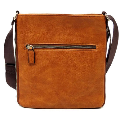 AD1238 Front Zippered Crossbody Bag - Honeytote