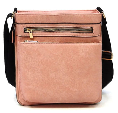 AD1238 Front Zippered Crossbody Bag - Honeytote