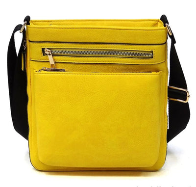 AD1238 Front Zippered Crossbody Bag - Honeytote