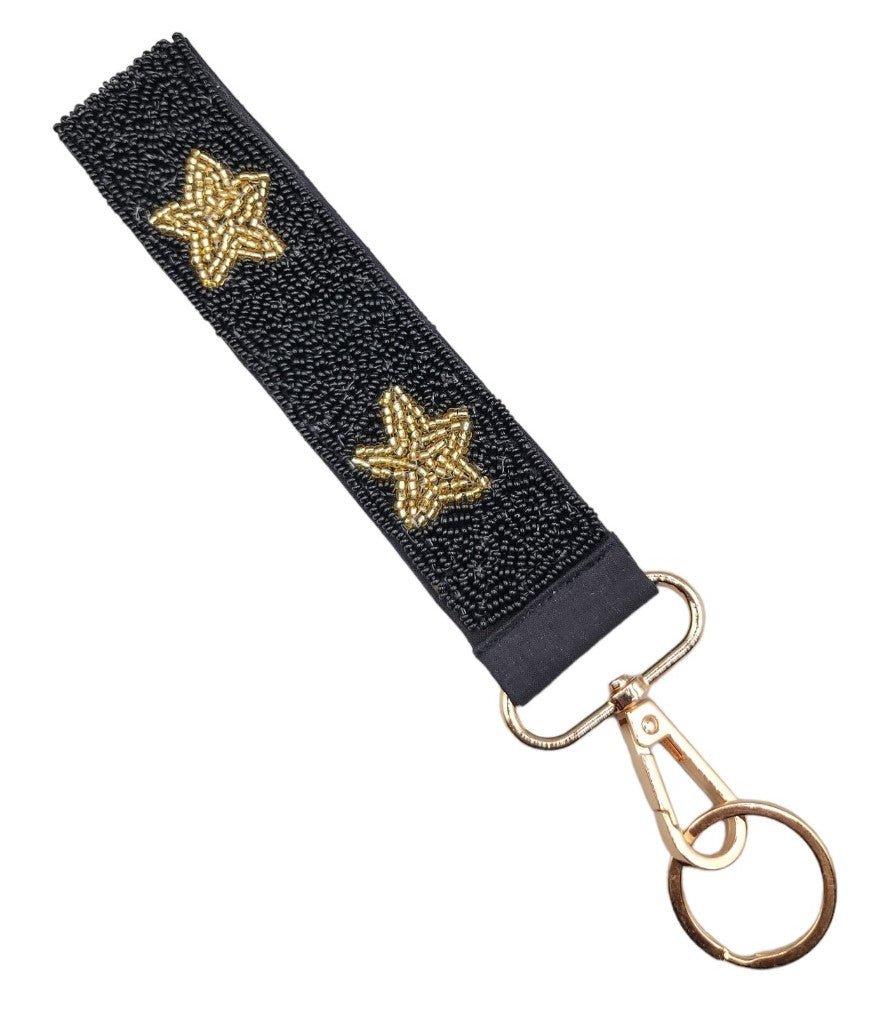 BAH001 Star Beaded Keychain Wristlet - Honeytote