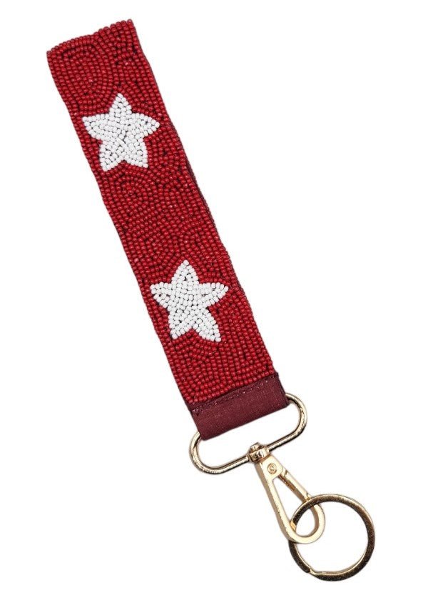 BAH001 Star Beaded Keychain Wristlet - Honeytote