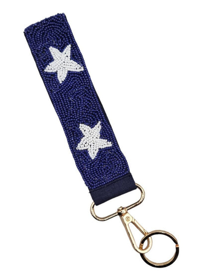 BAH001 Star Beaded Keychain Wristlet - Honeytote