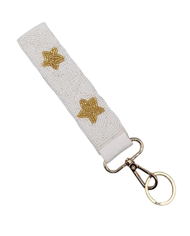 BAH001 Star Beaded Keychain Wristlet - Honeytote