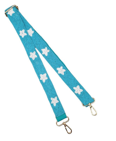 BAS001 Game Day Beaded Star Guitar Strap - Honeytote