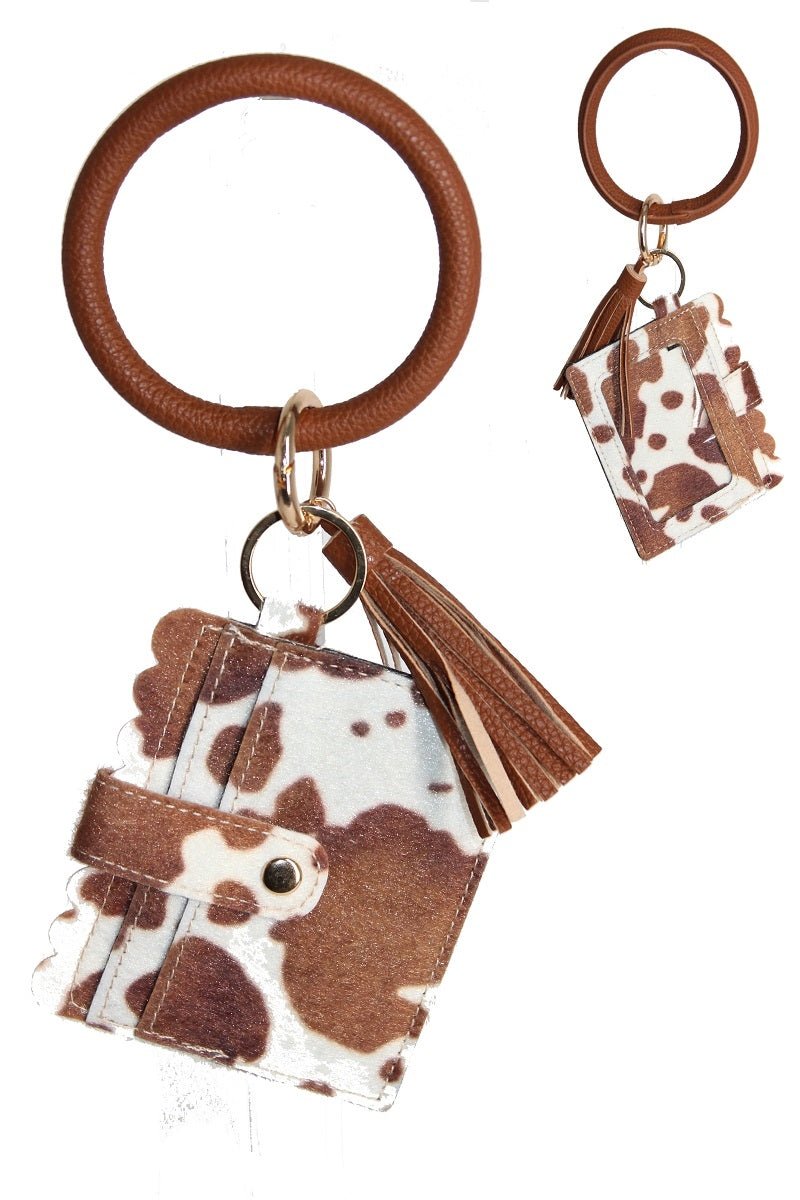 BB139X115 Cow Hide Bangle/Key-Chain/Wallet w/ ID Window - Honeytote