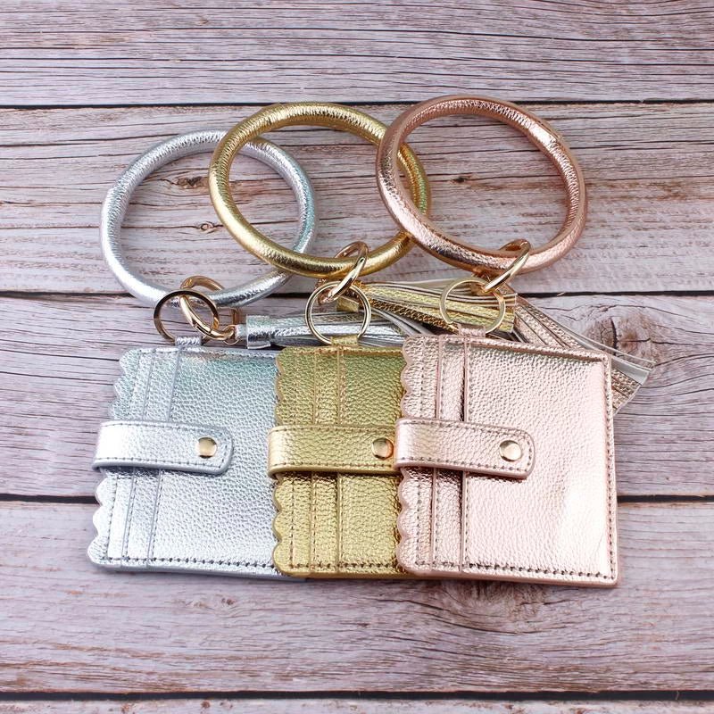 BB139X115 Solid Bangle/Key-Chain/Wallet w/ID Window - Honeytote