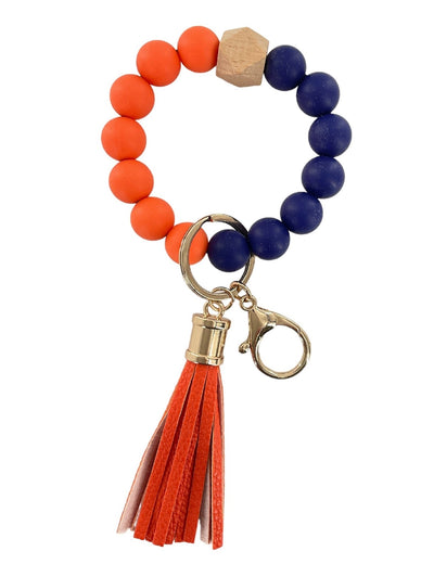 BB139X125 Silicone Beaded Keyring/Keychain Bracelet