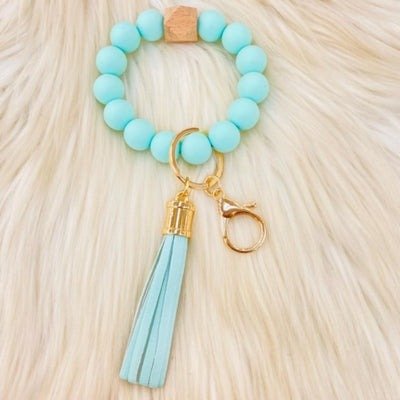 BB139X125 Silicone Beaded Keyring/Keychain Bracelet