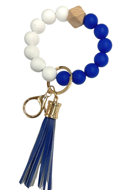 BB139X125 Silicone Beaded Keyring/Keychain Bracelet