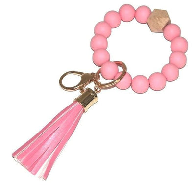 BB139X125 Silicone Beaded Keyring/Keychain Bracelet - Honeytote